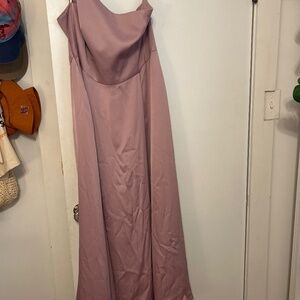 Crepe-Back Satin One-Shoulder Dress